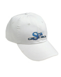 White 6 Panel Pigment Dyed Twill Cap