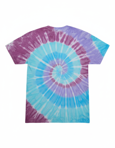 Back view of Youth Multi-color Tie-Dyed T-Shirt