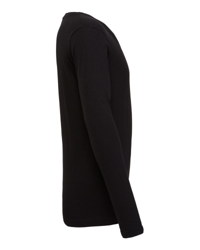 Left view of Unisex Long Sleeve V-Neck Tee