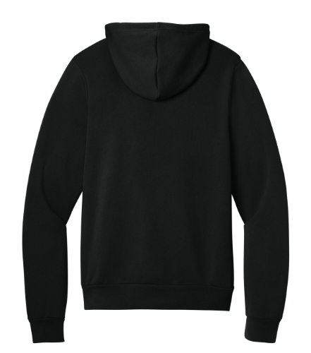 Back view of BELLA+CANVAS Unisex Sponge Fleece Pullover Hoodie