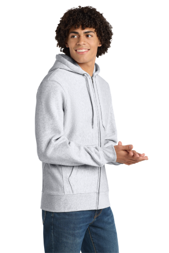 Left view of Sport-Tek Super Heavyweight Full-Zip Hooded Sweatshirt
