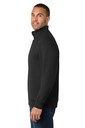 Left view of Port & CompanyÂ Fan Favorite Fleece 1/4-Zip Pullover Sweatshirt