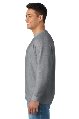 Left view of Port & Company Tall Ultimate Crewneck Sweatshirt