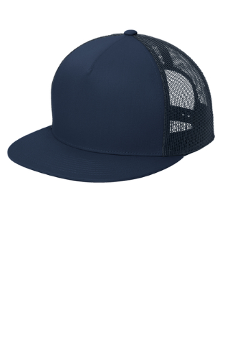 Left view of Yupoong 5-Panel Classic Trucker Mesh Back Cap