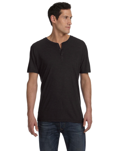 Men's Triblend Short-Sleeve Henley - LoweGear Printing