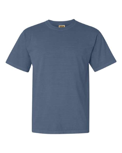 Pigment-Dyed Short Sleeve Shirt in Blue Jean