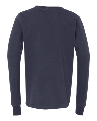 Back view of Youth Jersey Long Sleeve T-Shirt