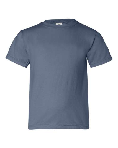 Pigment-Dyed Ringspun Youth T-Shirt in Blue Jean