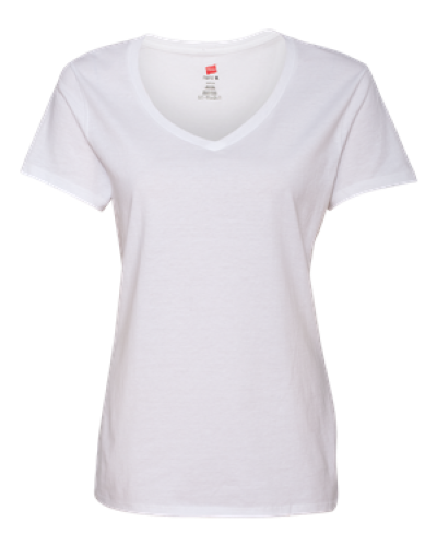 Ladies' V-Neck Nano-T in White
