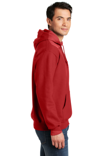 Left view of Gildan DryBlend Pullover Hooded Sweatshirt