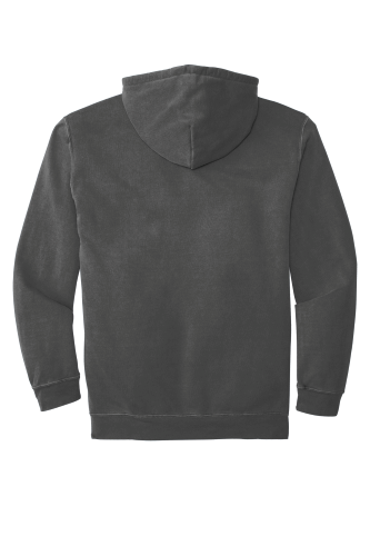 Back view of COMFORT COLORS Ring Spun Hooded Sweatshirt