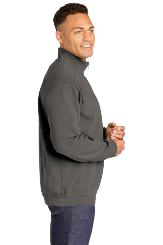 Left view of COMFORT COLORS Ring Spun 1/4-Zip Sweatshirt