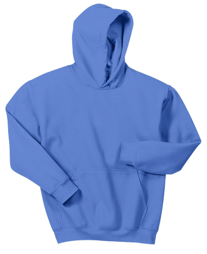 Gildan Youth Heavy Blend Hooded Sweatshirt in Carolina Blue