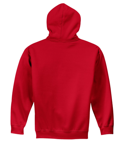 Back view of Gildan Youth Heavy Blend Hooded Sweatshirt