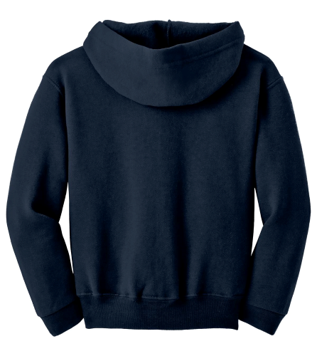 Back view of Gildan® Youth Heavy Blend™ Full-Zip Hooded Sweatshirt