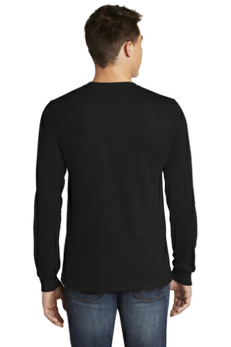 Back view of American Apparel Fine Jersey Long Sleeve T-Shirt