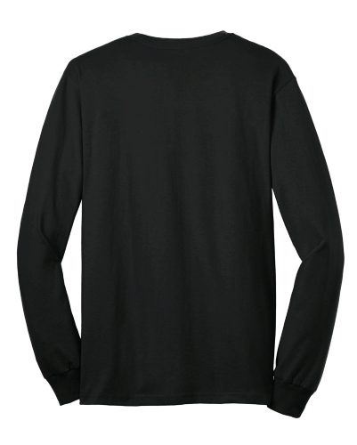 Back view of Gildan Ultra Cotton 100% Cotton Long Sleeve T-Shirt with Pocket