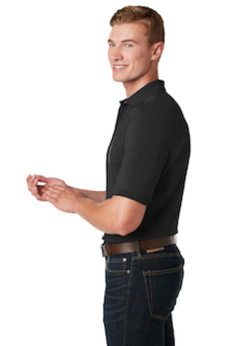 Left view of JERZEES SpotShield 5.6-Ounce Jersey Knit Sport Shirt