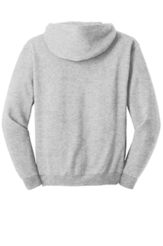 Back view of JERZEES SUPER SWEATS Pullover Hooded Sweatshirt