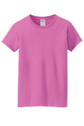 Gildan Ladies Heavy Cotton 100% Cotton T-Shirt in Azalea