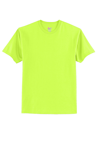 Hanes Tagless 100% Cotton T-Shirt in SftyGrn