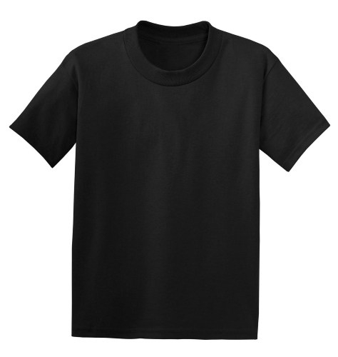 Hanes Youth ComfortBlend Cotton Poly T Shirt in Black