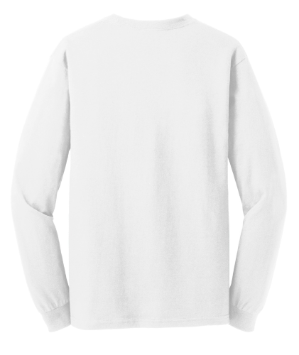 Back view of Gildan Heavy Cotton 100% Cotton Long Sleeve T-Shirt