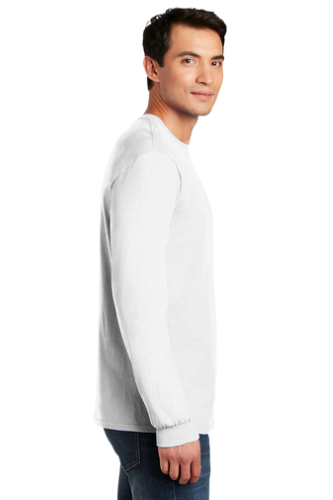 Left view of Gildan Heavy Cotton 100% Cotton Long Sleeve T-Shirt