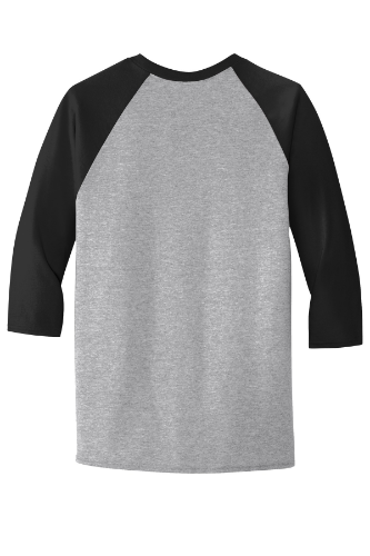 Back view of Gildan Heavy Cotton ™ 3/4-Sleeve Raglan T-Shirt