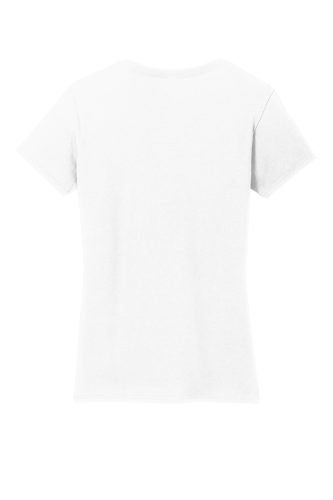 Back view of Gildan Ladies Heavy Cotton 100% Cotton V-Neck T-Shirt