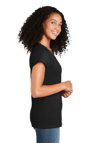 Right view of Gildan Softstyle Junior Fit V-Neck T-Shirt
