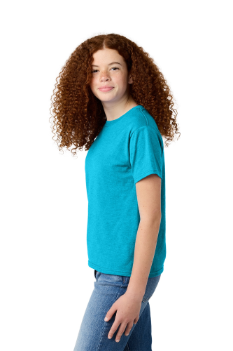 Right view of Gildan Youth Softstyle® CVC Tee