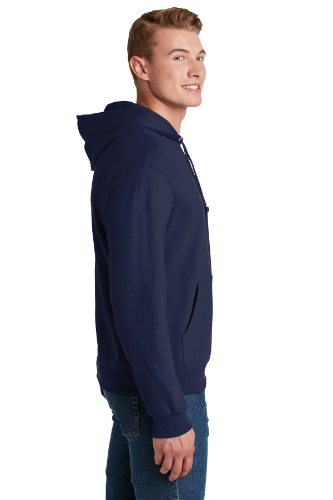 Left view of JERZEES Pullover Hooded Sweatshirt