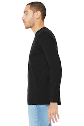 Left view of BELLA+CANVAS Unisex Jersey Long Sleeve Tee