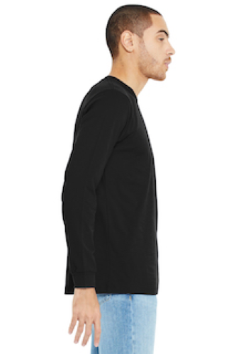Right view of BELLA+CANVAS Unisex Jersey Long Sleeve Tee