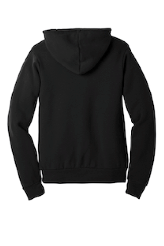 Back view of BELLA+CANVAS Unisex Sponge Fleece Pullover Hoodie