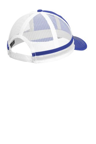 Back view of Port Authority Two-Stripe Snapback Trucker Cap