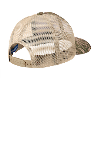 Back view of Port Authority Digi Camo Snapback Trucker Cap C114