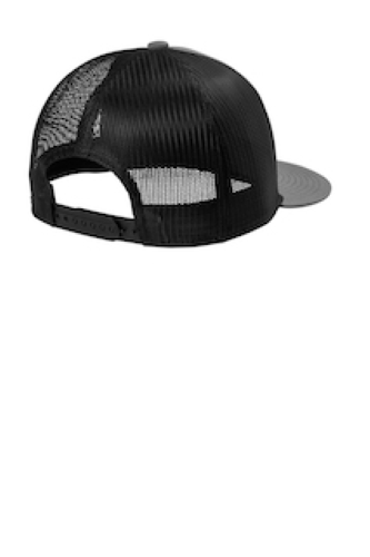 Back view of Port Authority Snapback Flat Bill Trucker Cap C117