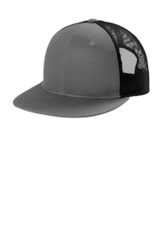 Left view of Port Authority Snapback Flat Bill Trucker Cap C117