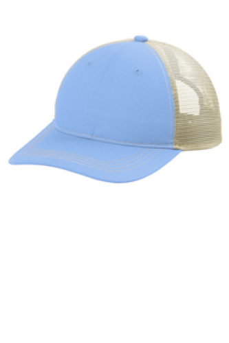 Left view of Port Authority Unstructured Snapback Trucker Cap C119