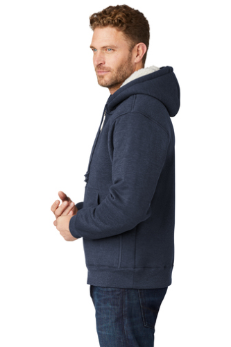 Left view of CornerStone Heavyweight Sherpa-Lined Hooded Fleece Jacket