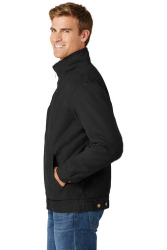 Left view of CornerStone Washed Duck Cloth Flannel-Lined Work Jacket