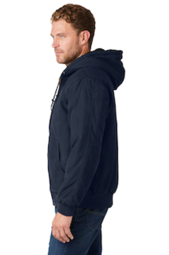 Right view of CornerStone Washed Duck Cloth Insulated Hooded Work Jacket