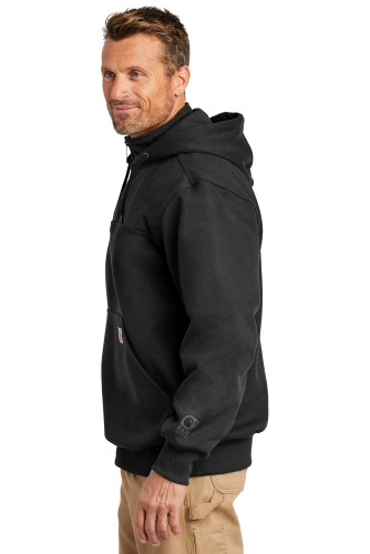 Left view of Carhartt Rain Defender Paxton Heavyweight Hooded Zip Mock Sweatshirt