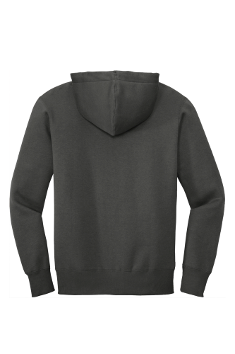 Back view of District Perfect Weight Fleece Full-Zip Hoodie DT1103