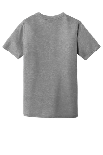 Back view of District Made Youth Perfect Tri Crew Tee