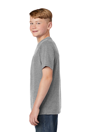 Left view of District Made Youth Perfect Tri Crew Tee