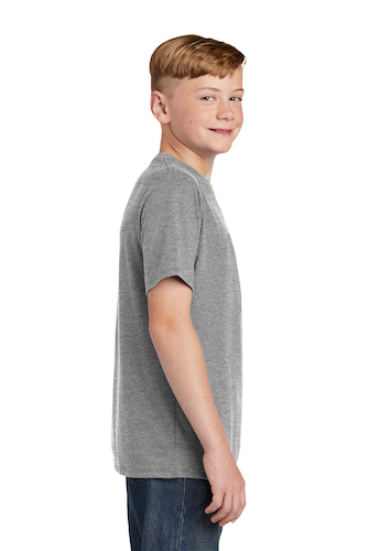 Right view of District Made Youth Perfect Tri Crew Tee
