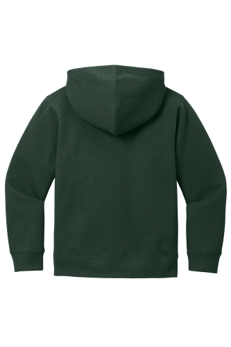 Back view of District® Youth V.I.T.™ Fleece Full-Zip Hoodie